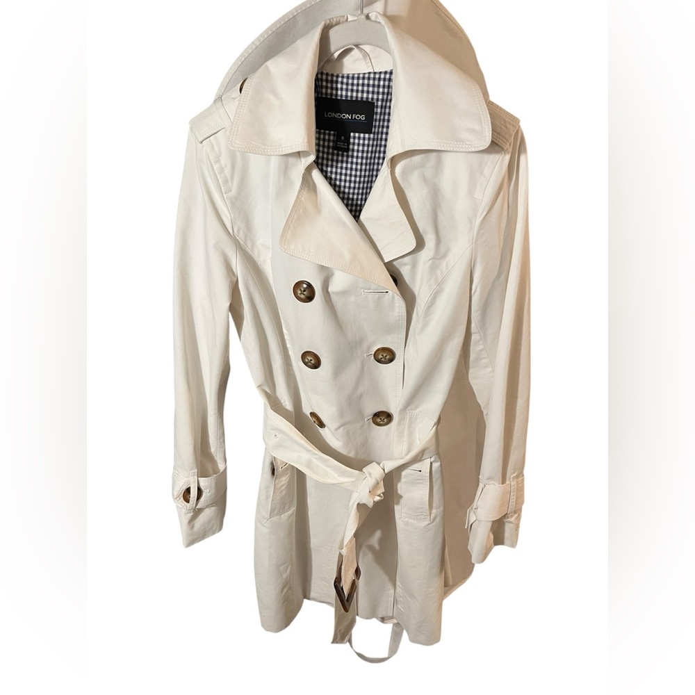 London Fog Women's Off-White Trench Coat
